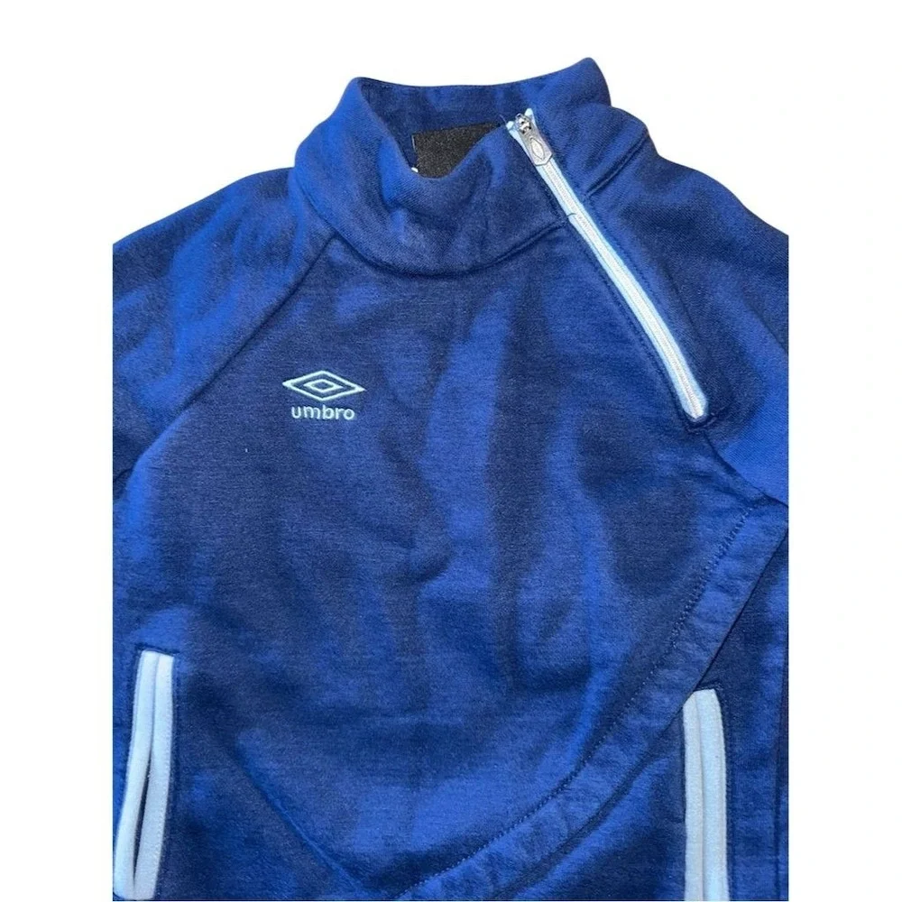Umbro Youth Asymmetrical Pullover Jacket Blue Size XS 4/5 soccer‎ Classic FIFA